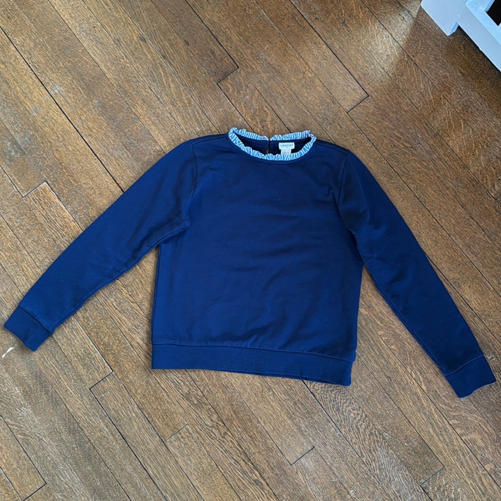 J crew ruffle collar sweater